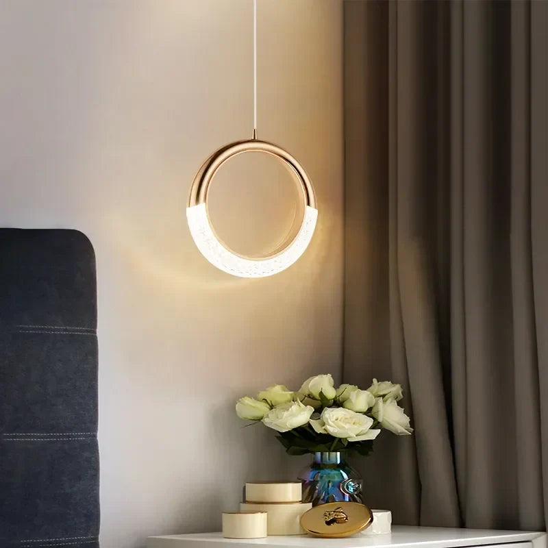 Afralia™ Rotatable Nordic Chandelier: Multi-Styling LED Round Ceiling Pendant Lamp