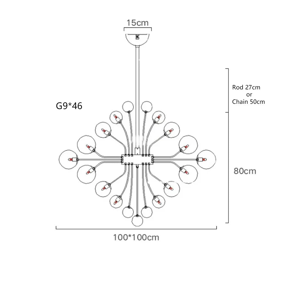 Afralia Glass Bubble Ceiling Chandelier LED Living Room Bedroom Decor Minimalist Hanging Lamp