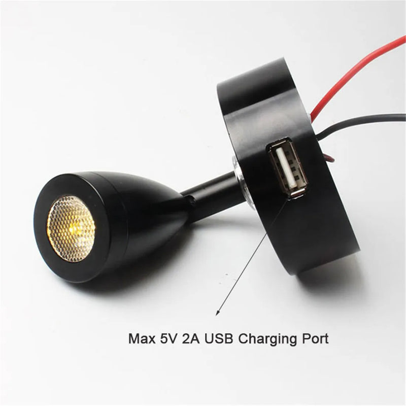 Afralia™ LED Lights with USB Charger and Touch Control Switch for Vehicles