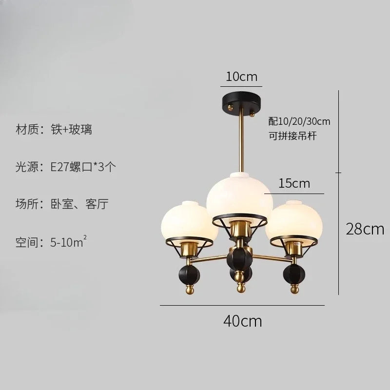 Afralia™ French Bauhaus Medieval Ceiling Chandelier for Bedroom and Study Room