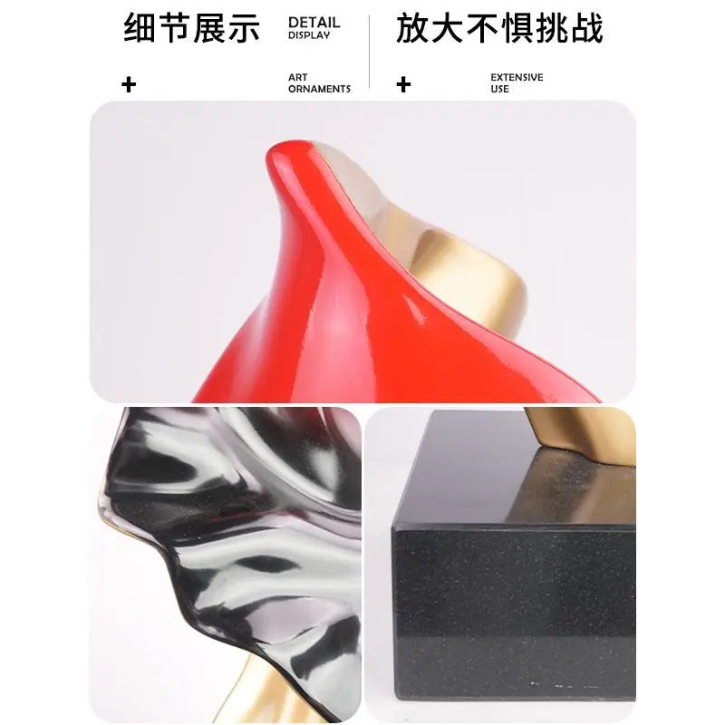 Afralia™ Abstract Art Ribbon Sculpture for Large Living Room Floor Decoration