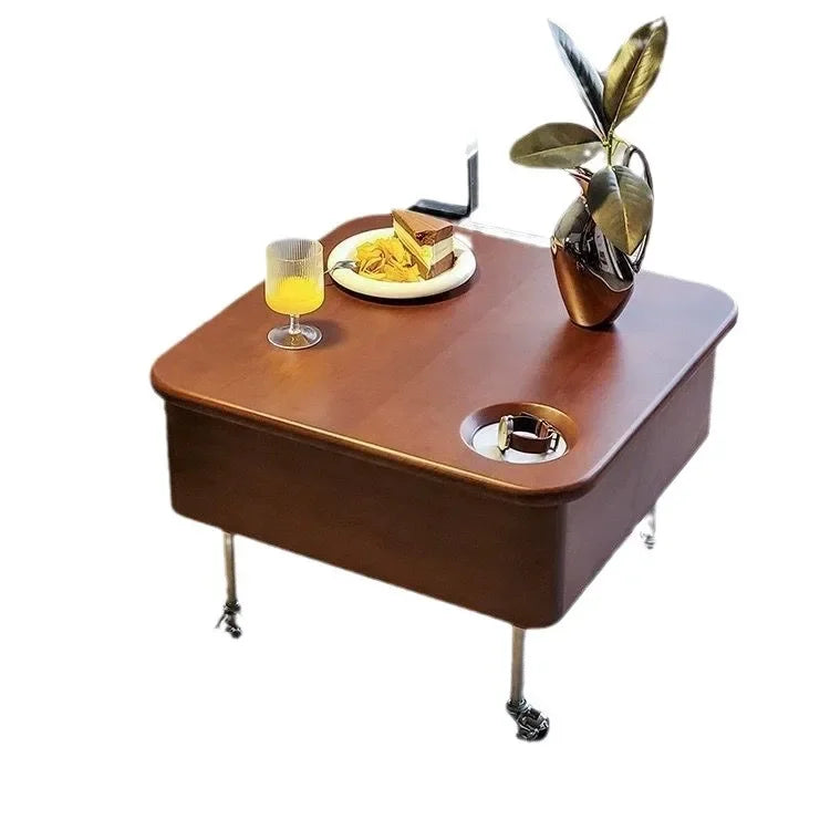 Afralia™ Medieval Style Compact Movable Dining Table for Small Living Spaces