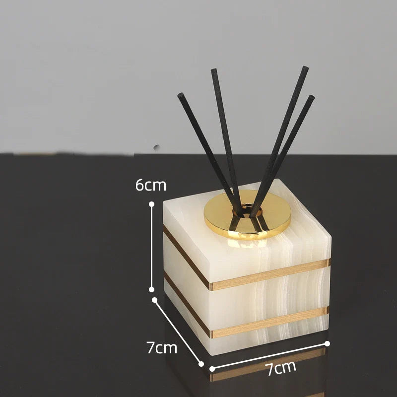 Afralia™ White Onyx Marble Bathroom Set