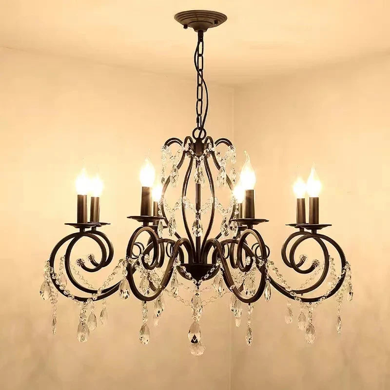 Afralia™ Crystal Candle Chandelier for Bedroom and Living Room Lighting