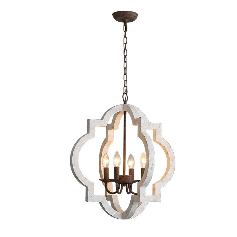 Afralia™ Solid Wood Chandelier: Elegant Pendant Light for Home Improvement