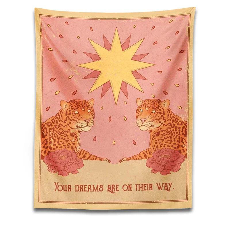 Afralia™ Leopard Tapestry Wall Hanging | Psychedelic Bohemian Tapestries for Bedroom and Living Room