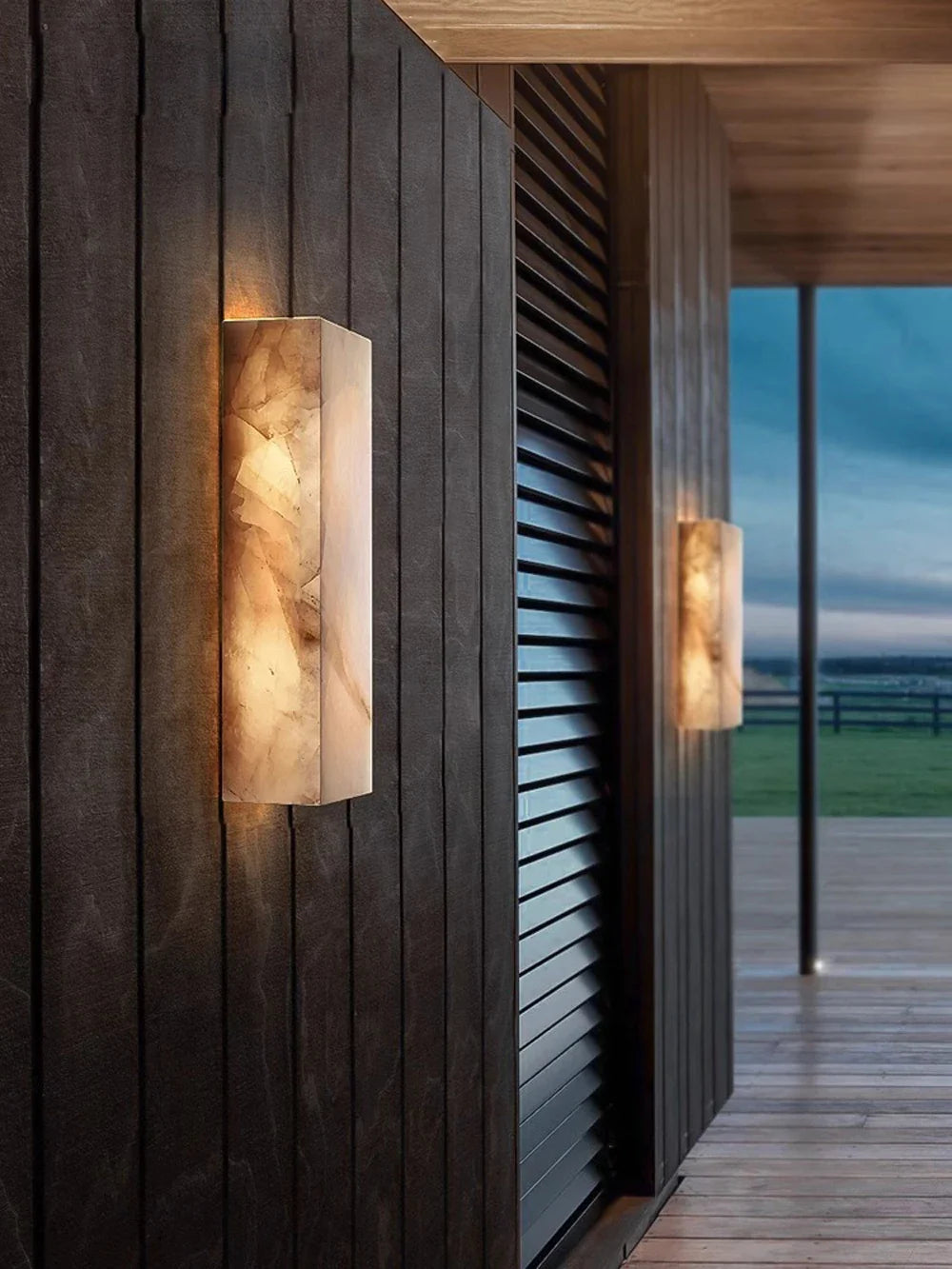 Afralia™ Outdoor Marble LED Wall Sconce - IP65 Waterproof American Design