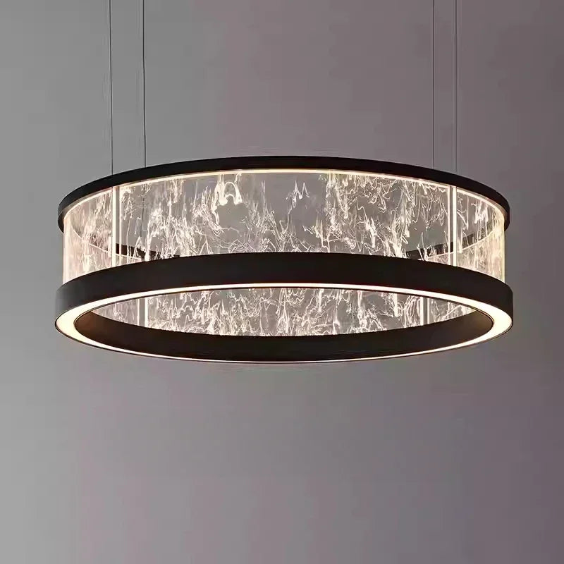 Afralia™ Luxe Ring Chandelier LED Pendant Lights for Modern Minimalist Home Decor