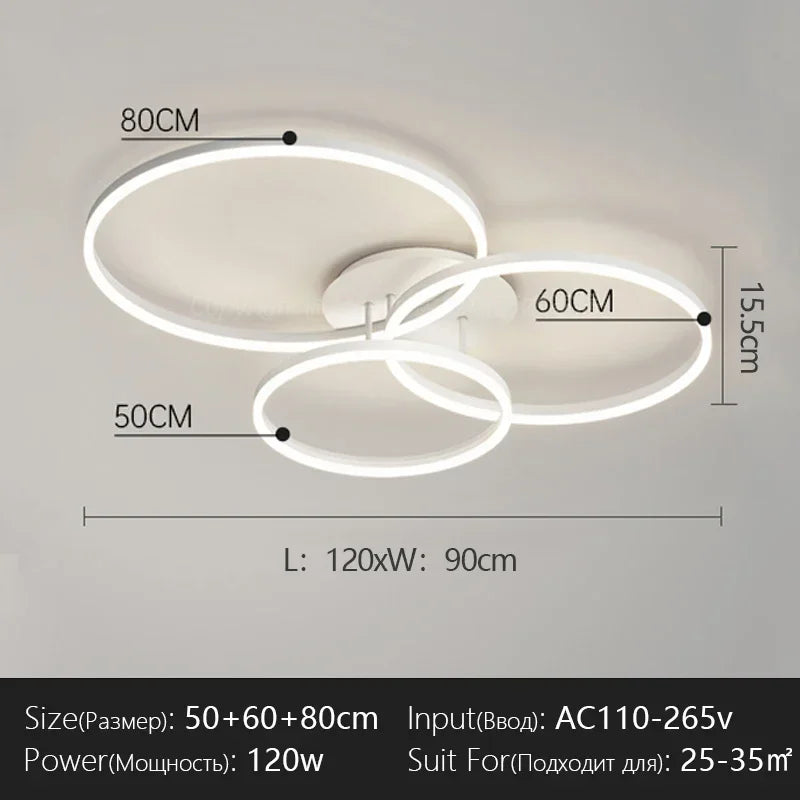 Afralia™ LED Chandelier Modern Style Ceiling Lamp Bedroom Dining Room Light