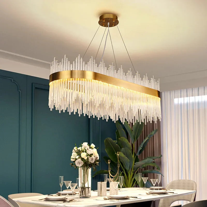 Afralia™ Crystal Chandelier: Modern Nordic LED Lighting for Living Room, Dining, and Bedroom
