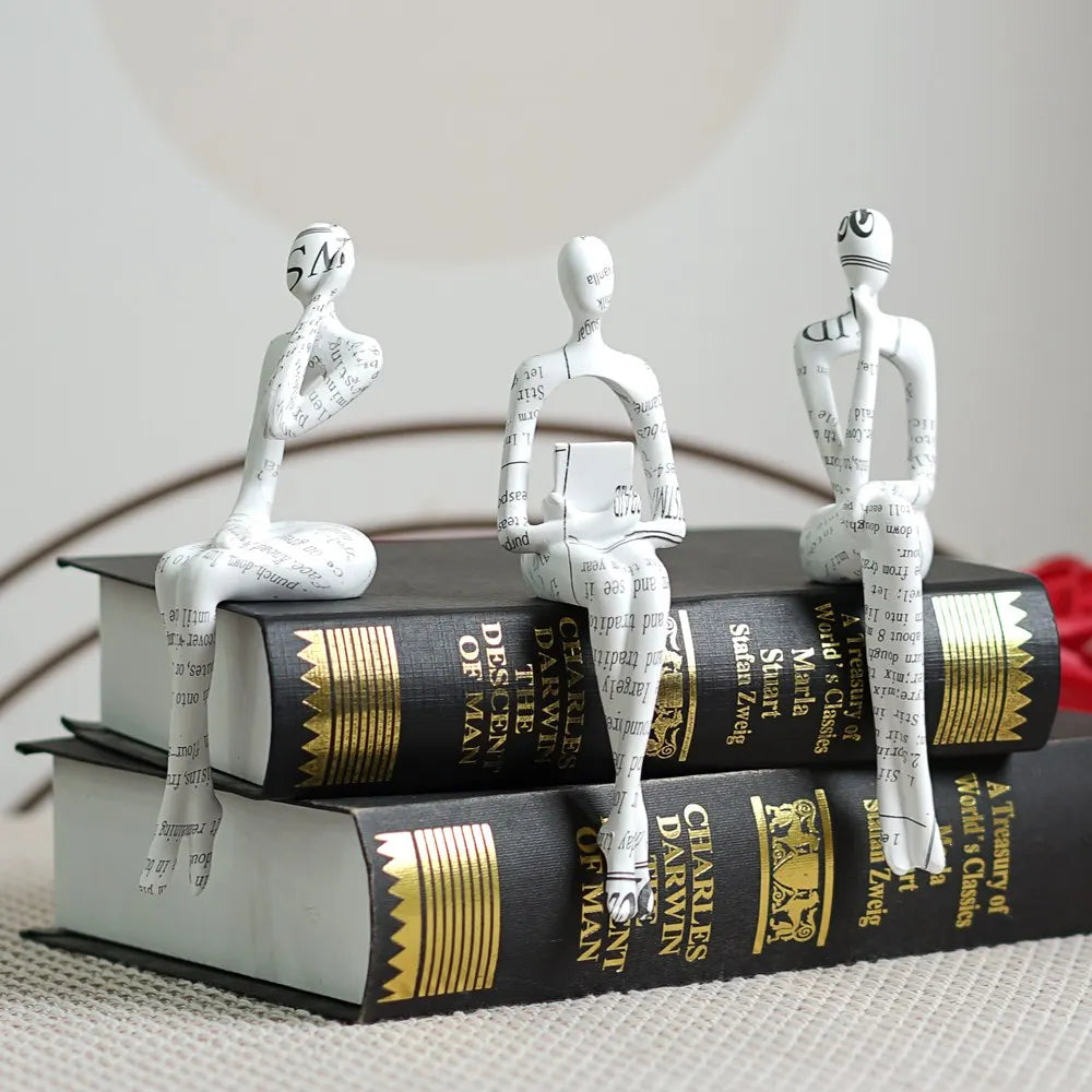 Afralia™ Abstract Figurine Modern Pop Art Sculpture for Home Decor