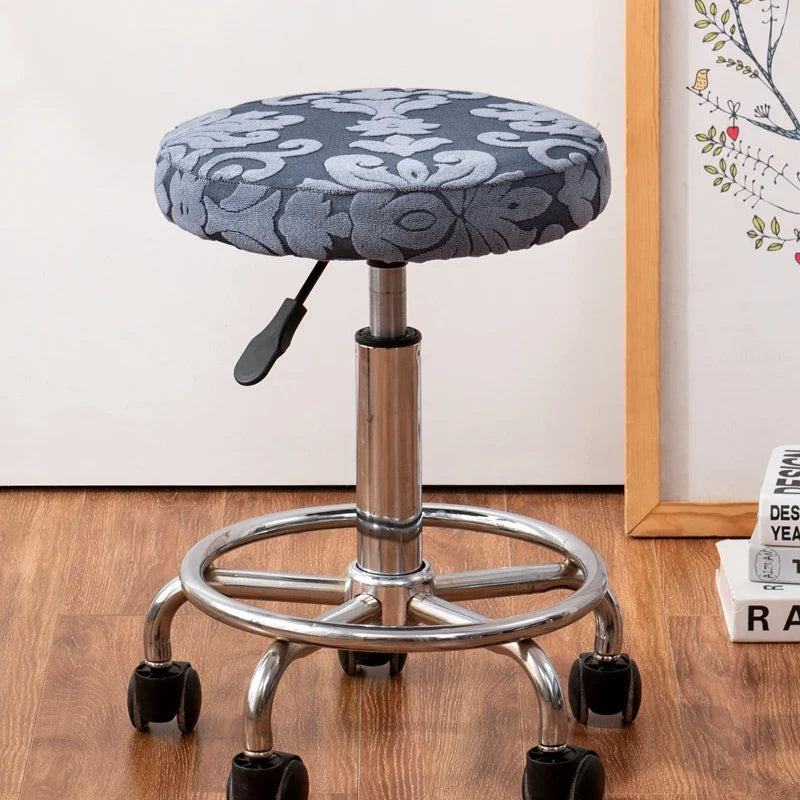 Afralia™ Jacquard Elastic Bar Chair Cover - Stretch Round Seat Protector