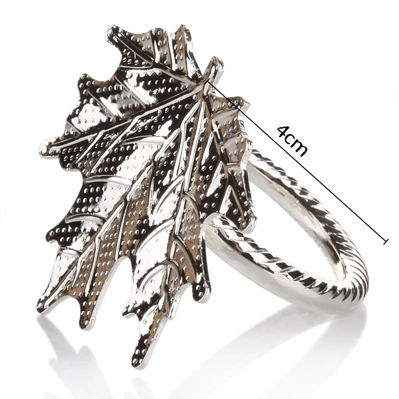 Afralia™ Stainless Steel Napkin Rings for Dining Table and Restaurant, Set of 2