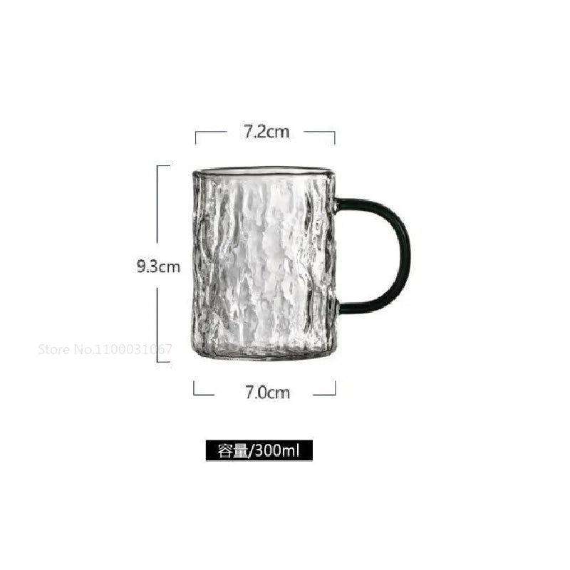 Afralia™ Japanese Heat-Resistant Glass Handle Water Coffee Milk Juice Wine Cups