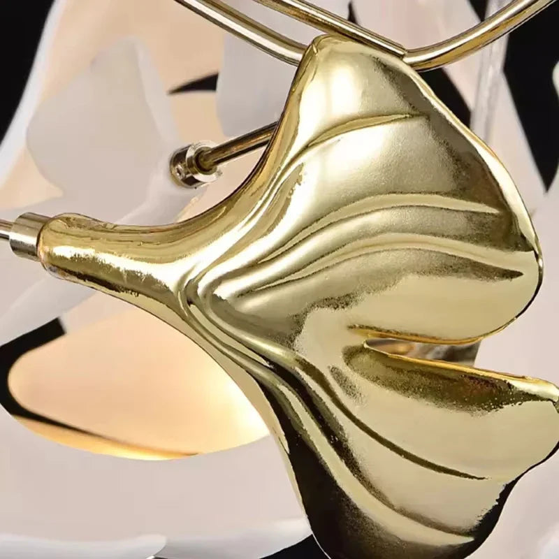 Afralia™ Ginko Leaf Staircase Chandelier for Loft Stairway - Large Chandeliers for High Ceilings