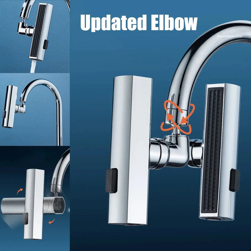 Afralia™ Swivel Kitchen Faucet With 3 Modes and Anti-Splash Bubbler Booster