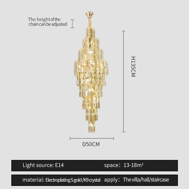 Afralia™ Crystal Chandelier for Modern European Style Living Rooms