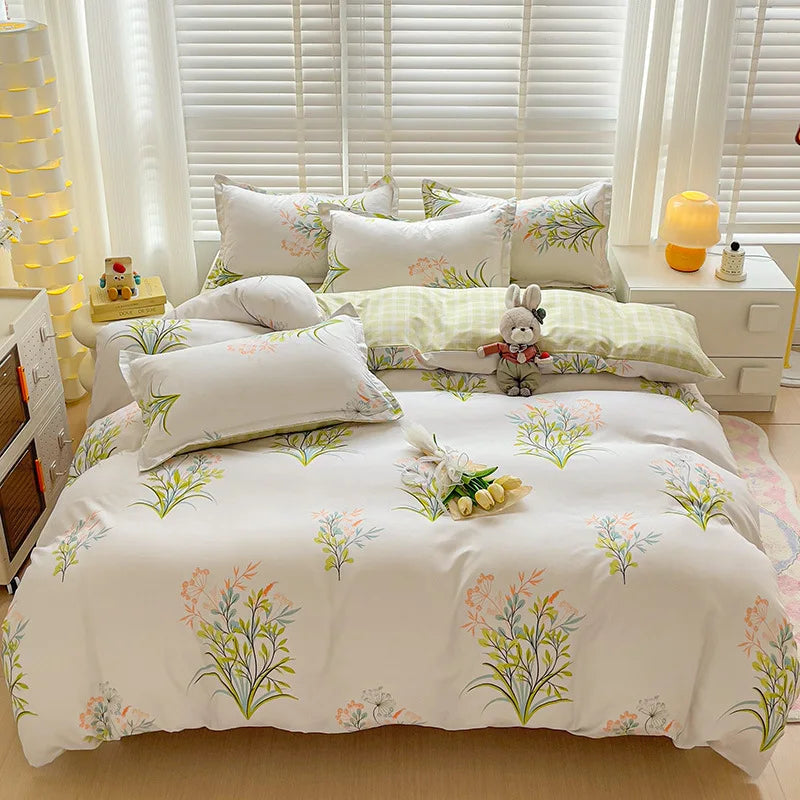 Afralia™ Cartoon Printed Bedding Sets - Soft Quilt Cover Kit for All Seasons