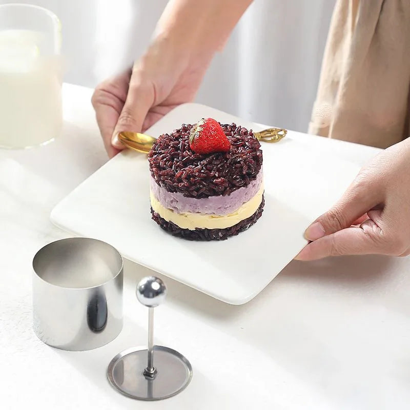 Afralia™ Stainless Steel Dessert Mold for Purple Rice Taro Puree Making