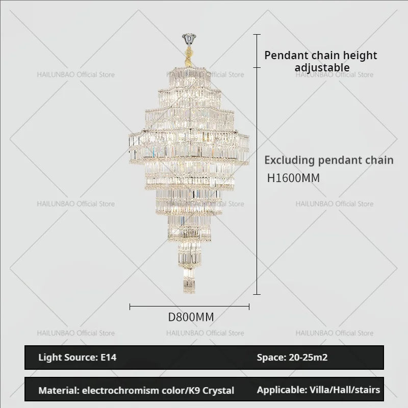 Afralia™ Crystal Chandelier for Living Room in European Duplex Villa with Post-Modern Hall Luxury
