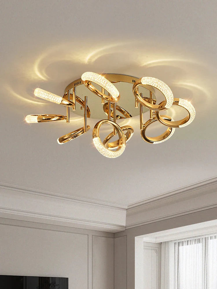 Afralia™ Circle Ring LED Ceiling Light - Modern Minimalist Luxury Acrylic Bedroom Lighting Fixtures