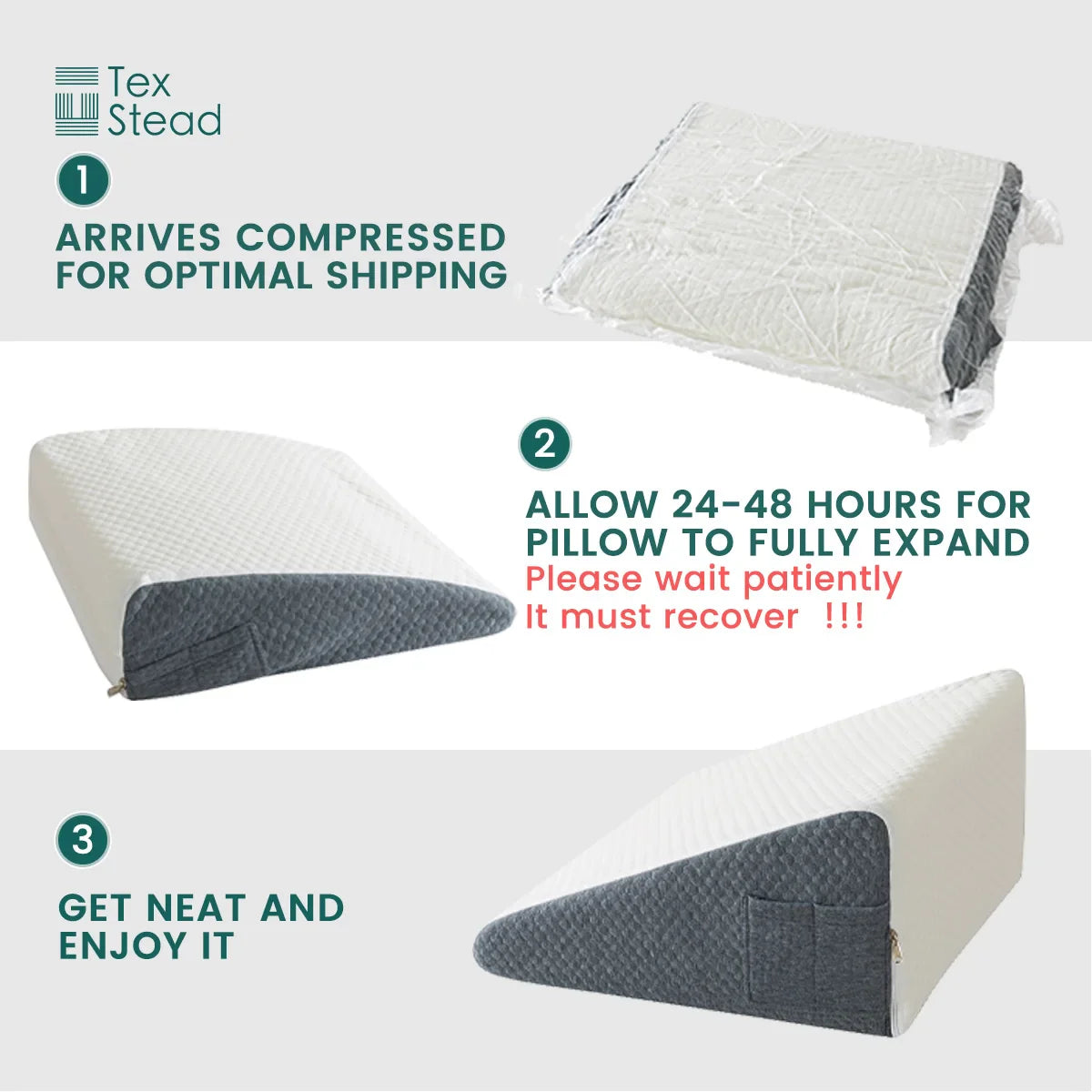 Afralia™ Memory Foam Bed Wedge Pillow Set - Versatile Support for Back, Leg, and Knee