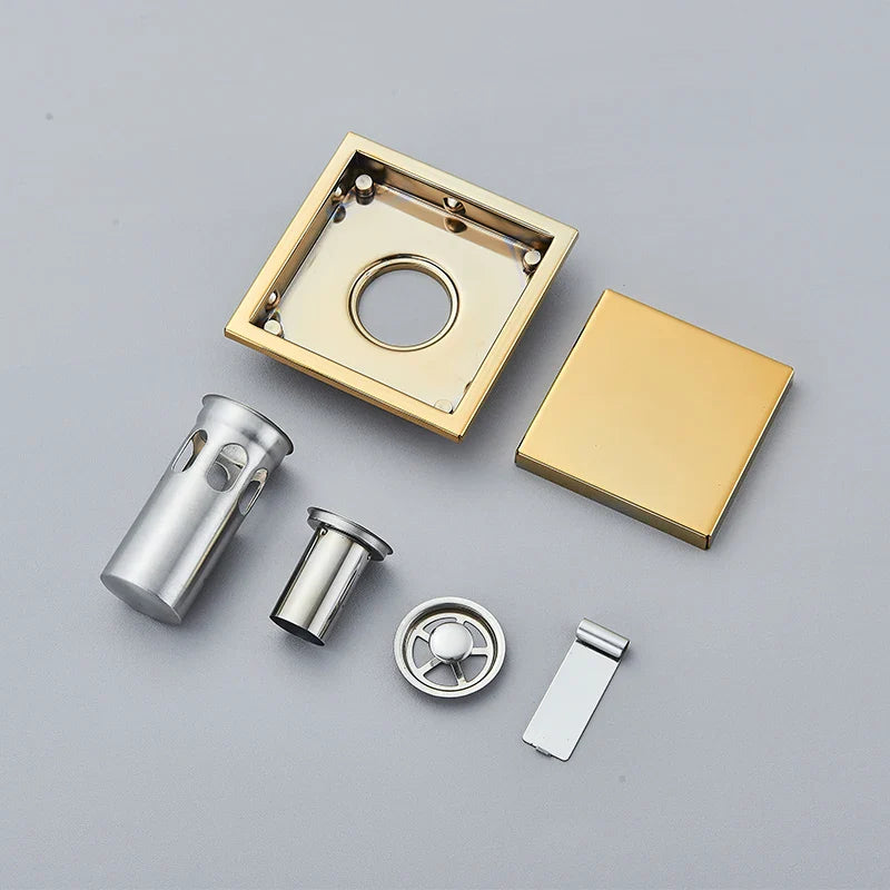Afralia™ Stainless Steel Shower Floor Drain with Large Flow Deodorant Grate