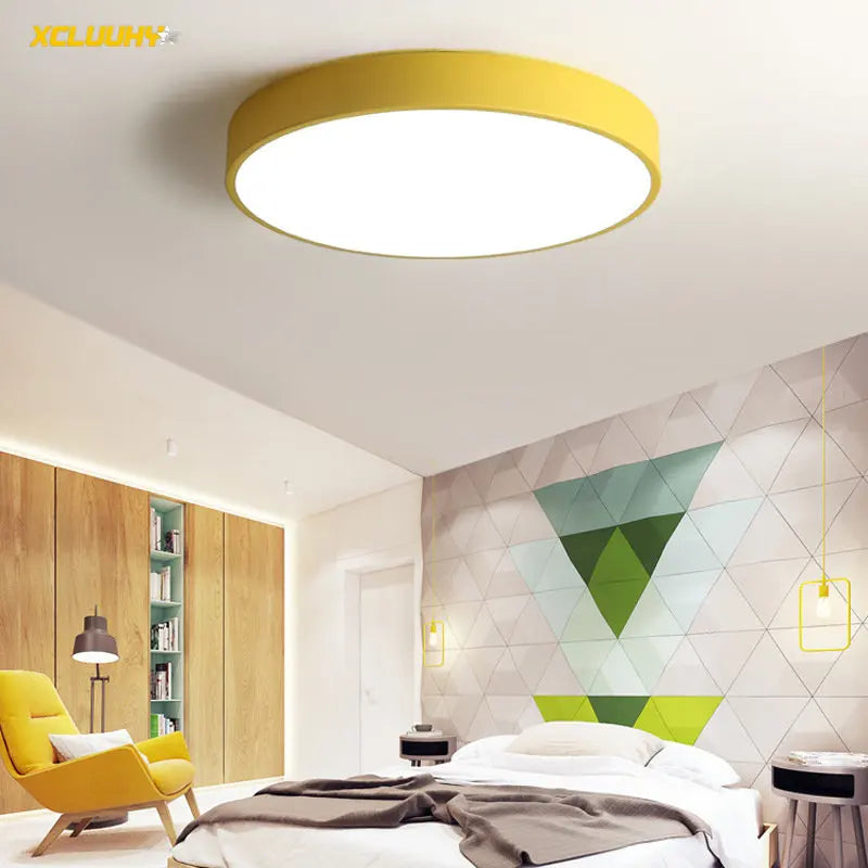 Afralia™ Colored LED Ceiling Light for Kids Room & Exhibition Hall