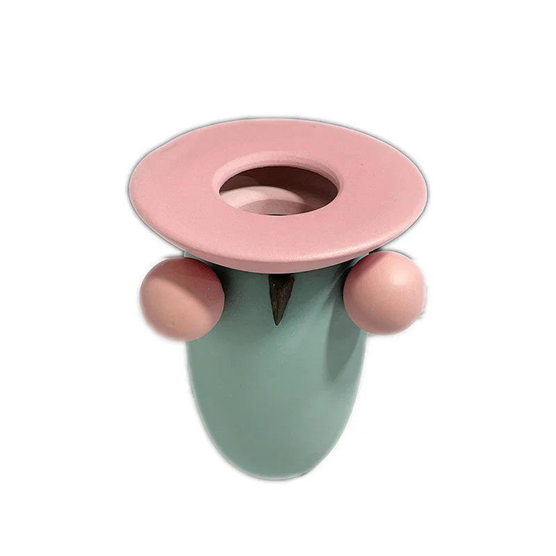 Afralia™ Geometric Ball Ceramic Vase Hand-made Home Decor