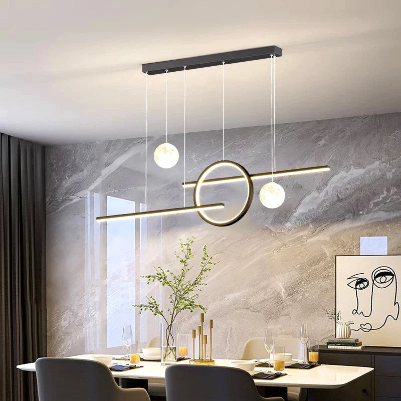 Afralia™ Modern Pendant Light Chandelier for Living Room - LED Indoor Ceiling Lamp