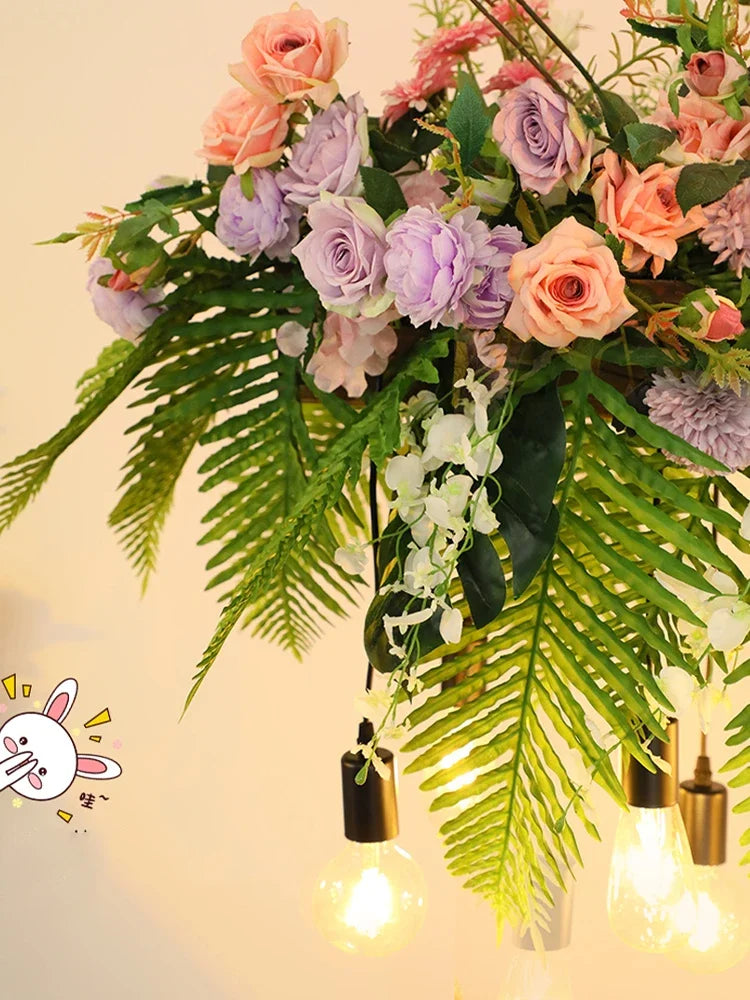 Afralia™ Retro Garden Pendant Light: Pastoral Industrial Style with Green Plants