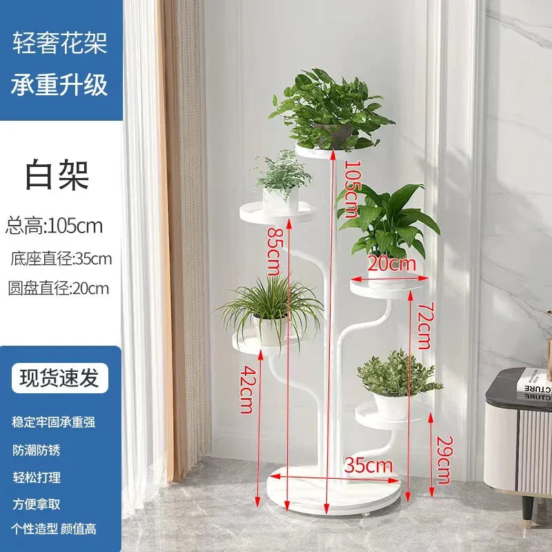 Afralia™ Nordic Flower Stand Indoor Light Luxury Plantenrek Home Furniture