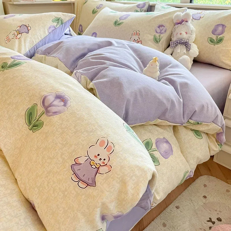 Afralia™ Cozy Cotton Bedding Set: 160X210cm Quilt Cover for Adults, Warm & Soft Duvet Cover