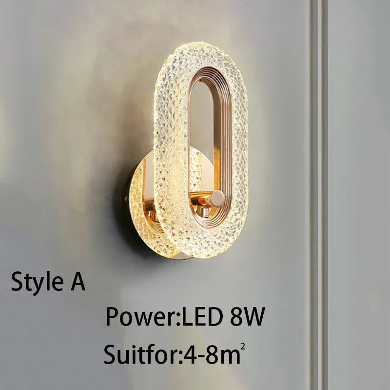 Afralia™ Modern Bedside Chandelier Wall Lamp Ceiling Light Pendant Luminaires