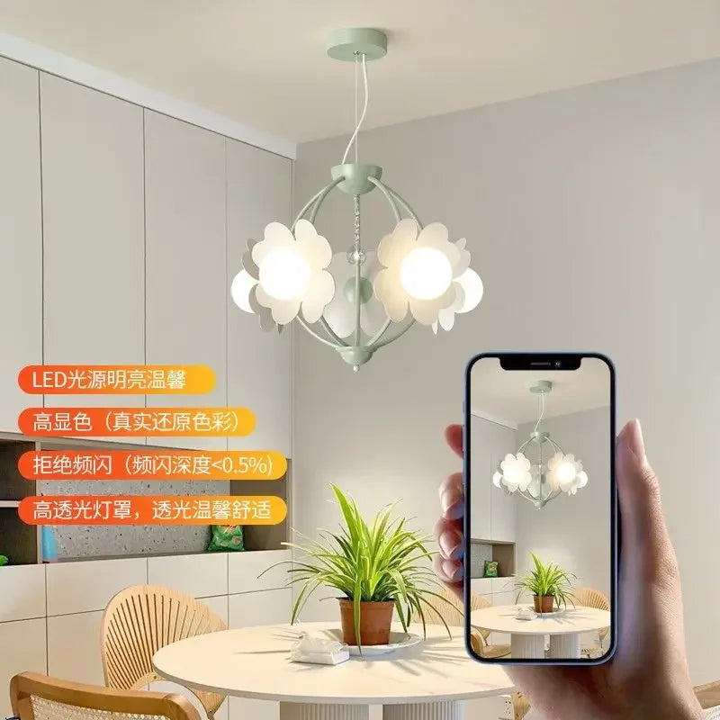 Afralia™ LED Flower Chandelier: French Retro Style for Bedroom, Living Room, Restaurant