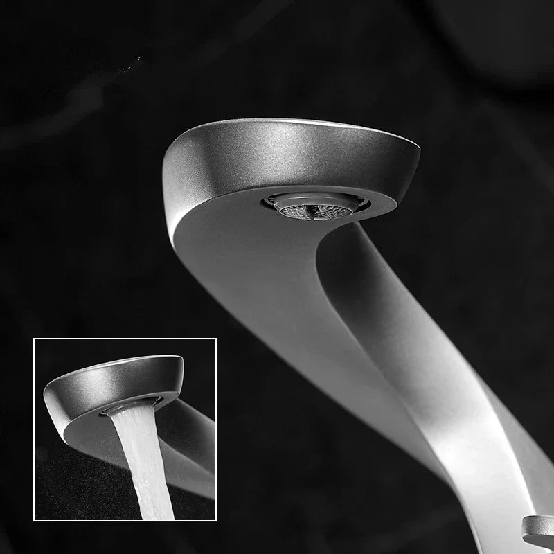 Afralia™ Waterfall Sink Tap Chrome Brass Bathroom Basin Faucet Cold Hot Mixer