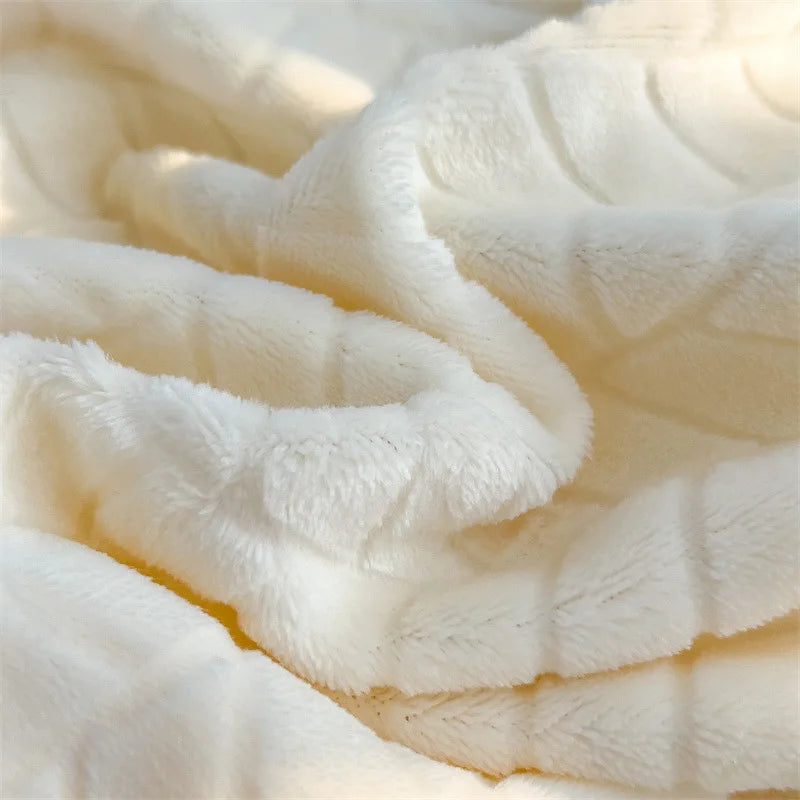 Afralia™ Milk Velvet Quilt Cover | Double-sided Fleece Comforter Cover