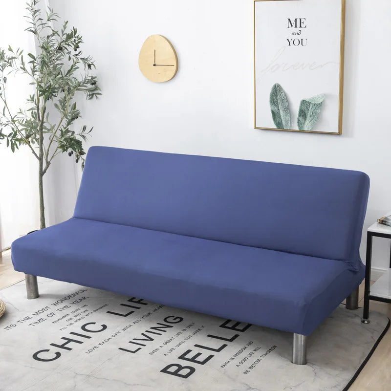 Afralia™ Solid Color Elastic Sofa Bed Cover Stretch Removable Washable Slipcover