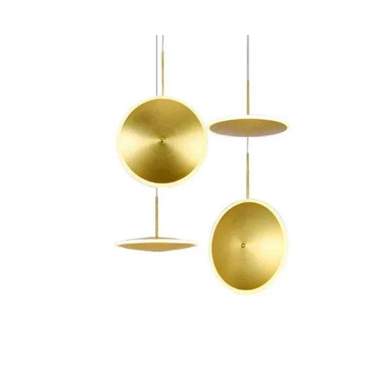 Afralia™ Gold LED Pendant Ceiling Light for Home Decor & Kitchen Island