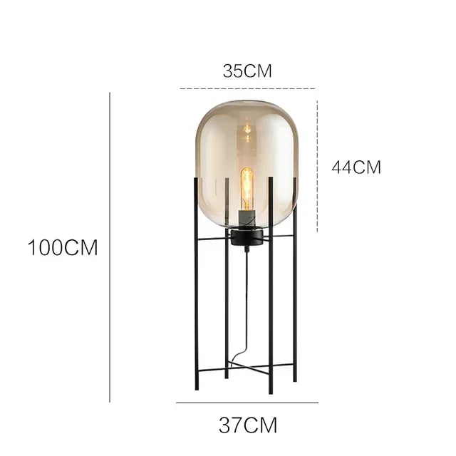 Afralia™ Glass Ball LED Floor Lamp - Postmodern Scandinavian Design