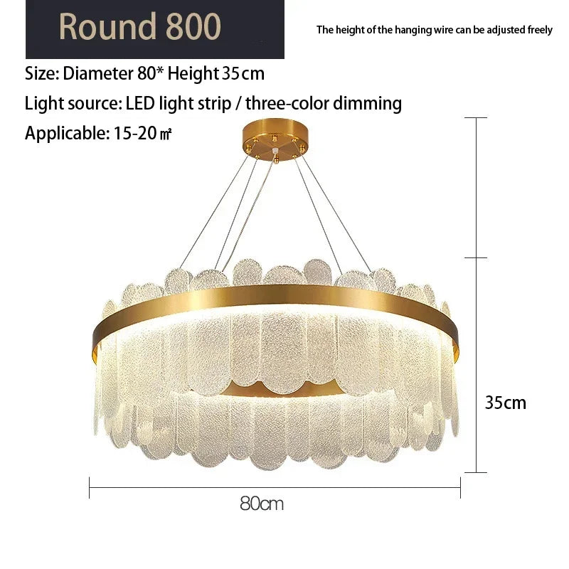 Afralia™ Crystal LED Chandelier: Modern Round Ceiling Lamp for Living Room, Bedroom & Hotel