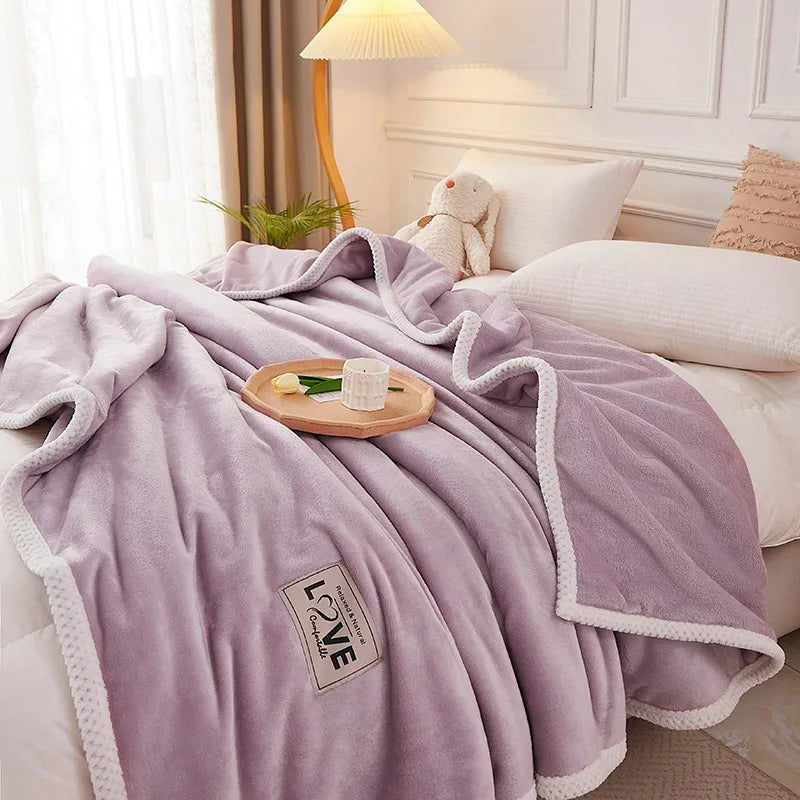 Afralia™ Nordic Milk Velvet Blanket: Warm, Plush, Multi-Functional Bedsheet