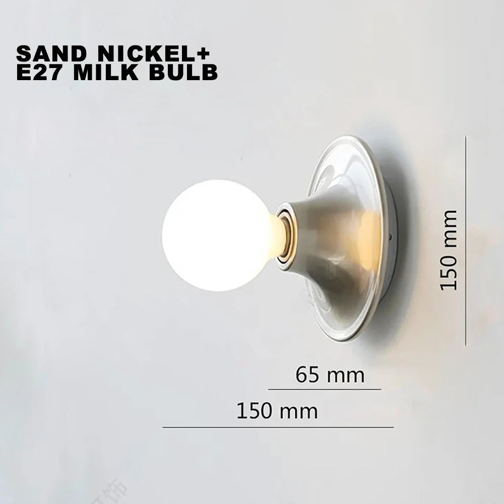 Afralia™ LED Macaron Wall Lamp: Retro Colorful Bedroom Light, E27 Living Room Lighting