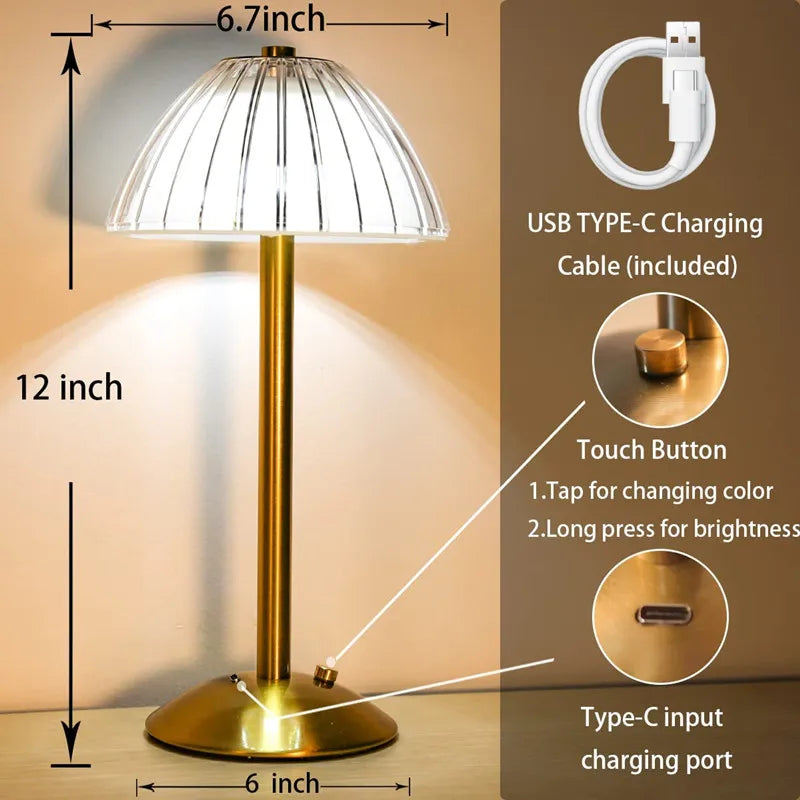 Afralia™ Diamond Touch Sensor LED Table Lamp: Elegant Nordic Bedroom Decoration