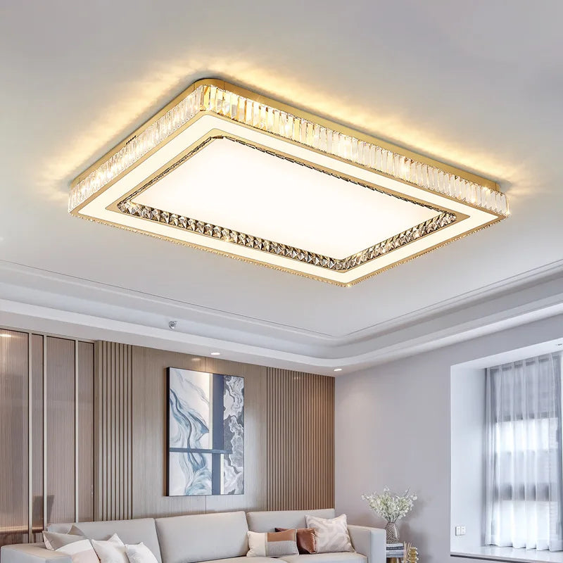 Afralia™ Luxury Crystal Ceiling Light Chandelier for Modern Home Décor
