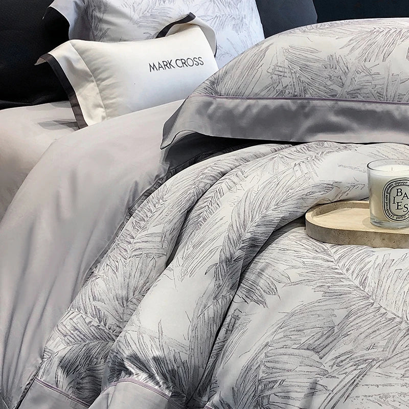 Afralia™ Egyptian Cotton Bedding Sets: Queen King Ru Sizes - Luxe Bed Linens