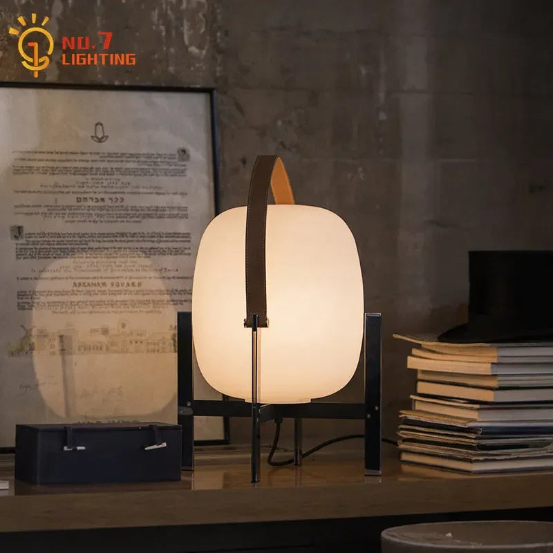 Afralia™ Designer Metal Glass Art Table Lamp LED E27 Modern Light Fixtures for Home or Office