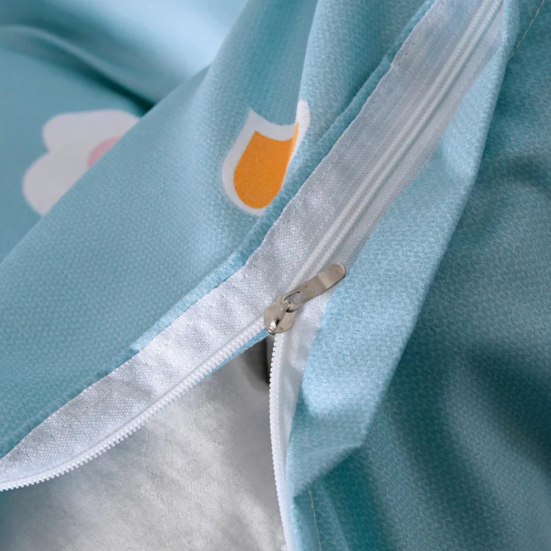 Afralia™ Pastoral Printed Cotton Comforter Cover for Queen King Bed - Four Seasons