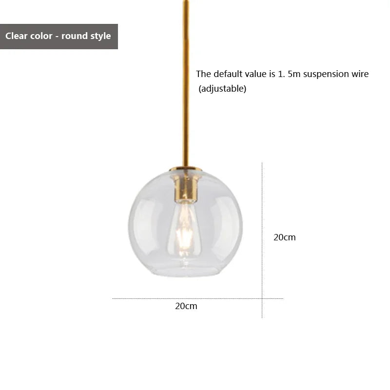 Afralia™ Nordic Amber Glass Pendant Light