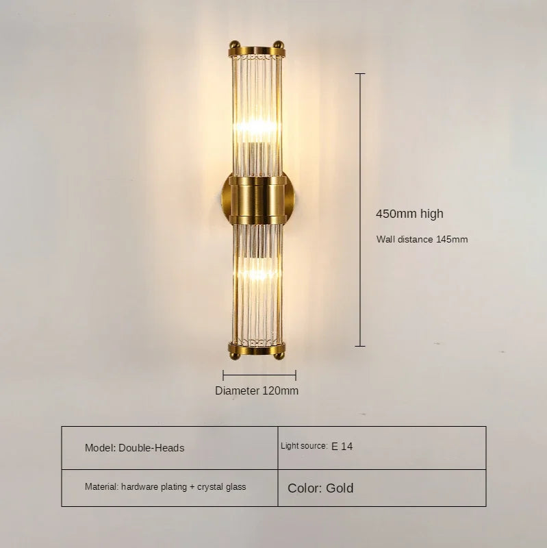 Afralia™ Crystal LED Wall Lights: Modern Luxury Decor for Kitchen, Living Room, Bedroom, Hallway